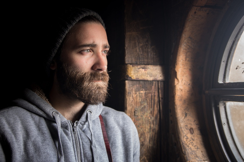 indoors, men, 5K, mid adult men, man, close-up, looking, males, jacket, guy, headshot, young adult, looking away, hairstyle, people, grey, facial hair