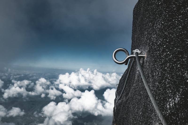 daring, mount kinabalu, ominous, malaysia, security, nature, belief, height, tranquility, heights, close-up, focus on foreground, cloud - sky, outdoors