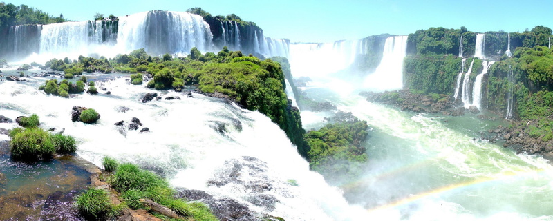 panorama, iguassu, 2K, dual, falls, dual monitor, monitor