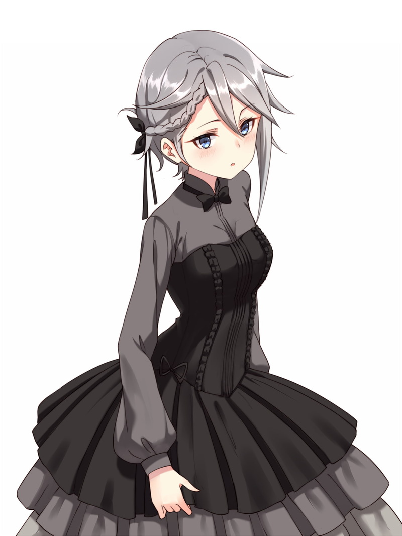 simple background, Ange (Princess Principal), 720P, open mouth, short hair, anime girls, Princess Principal, anime, grey hair