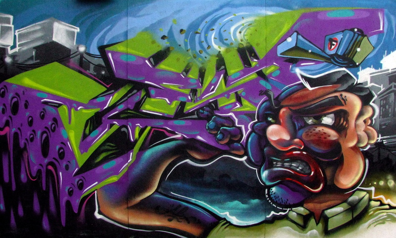 psychedelic, urban, rue, color, 1080P, art, peinture, tag, wall, graffiti, paint