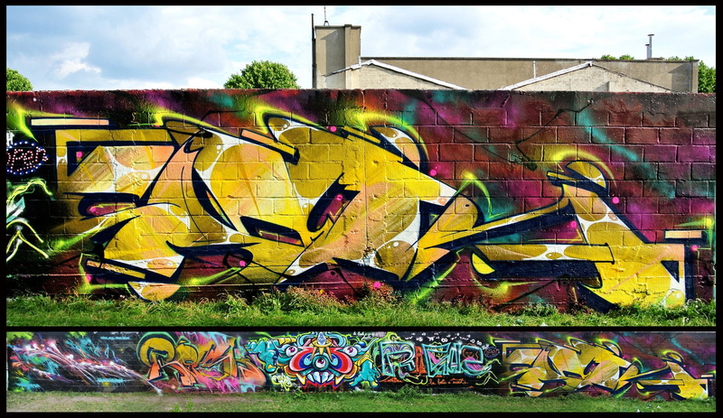 art, psychedelic, paint, peinture, urban, 1080P, color, graffiti, tag, wall, rue