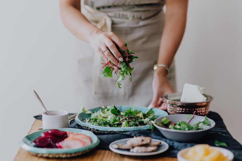 table, women, bowl, domestic life, healthy, vegan, healthy lifestyle, meal, food, human body part, salad, adult, fit, vegetable, preparing, herb, food and drink