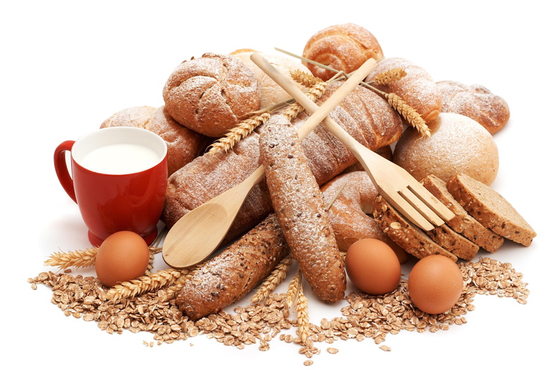 pastry, wellbeing, bakery, lot, flour, loaf of Bread, bun, dairy product, indoors, cultures, cereal Plant, baking, batch, white background, organic, seed