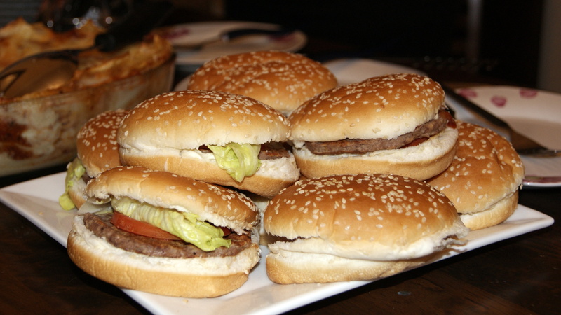 ready-to-eat, sandwich, food, sesame seed, homemade, chicken, sesame, square, fast food, hamburger, burger, dish, white, seed, 4K, bun, temptation, bagel