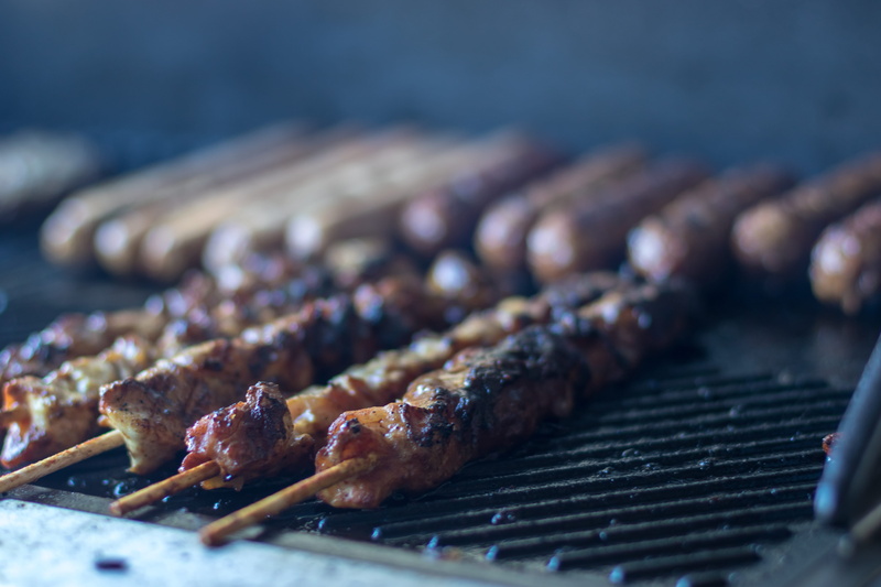 indulgence, selective focus, barbeque, sausage, snack, ready-to-eat, burger, close-up, food and drink, food, day, still life, barbecue grill, metal, grilled