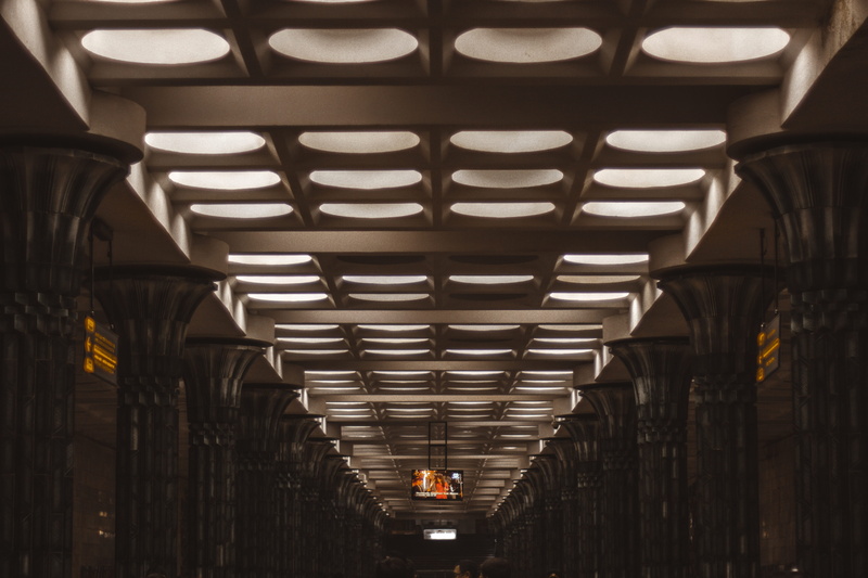 lighting, urban, corridor, subway, hanging, uzbekistan, city, interior design, lobby, building, aisle, brown, tahskent, restaurant, the way forward, pattern