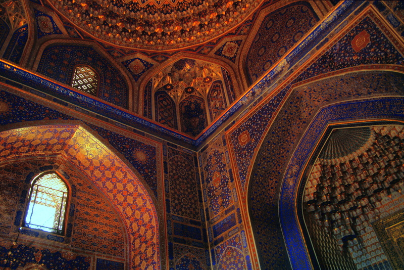 madrasah Tillya-Kari, Registan square, Gilded madrasa, Samarkand, 1080P, Uzbekistan