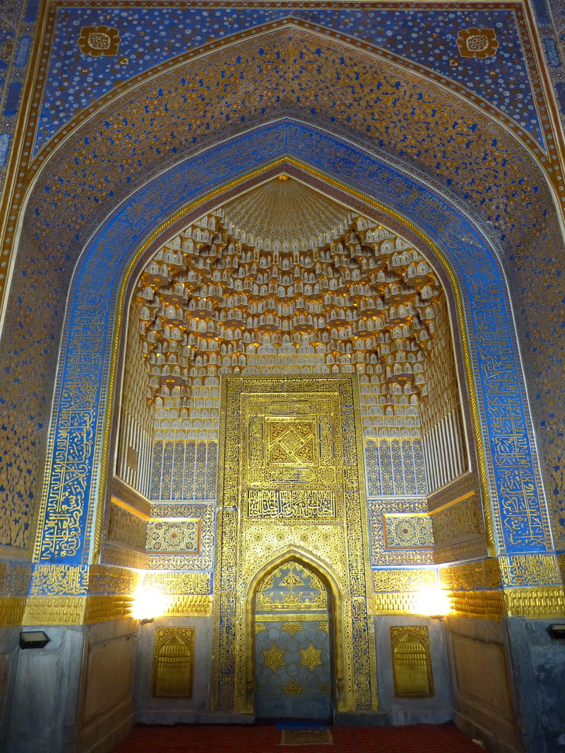 belief, uzbekistan, mosque, dome, history, 4K, the past, building, travel Destinations, religion, islam, low angle view, famous Place, mural, gold colored