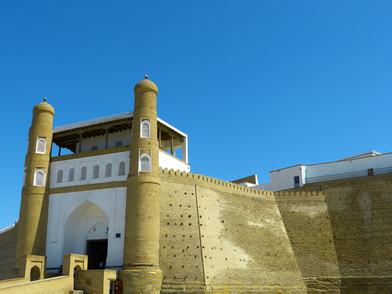 copy space, low angle view, history, the past, sky, no people, building Exterior, Castle, Fortress, outdoors, Ark, bukhara, architecture, old, portal, nature