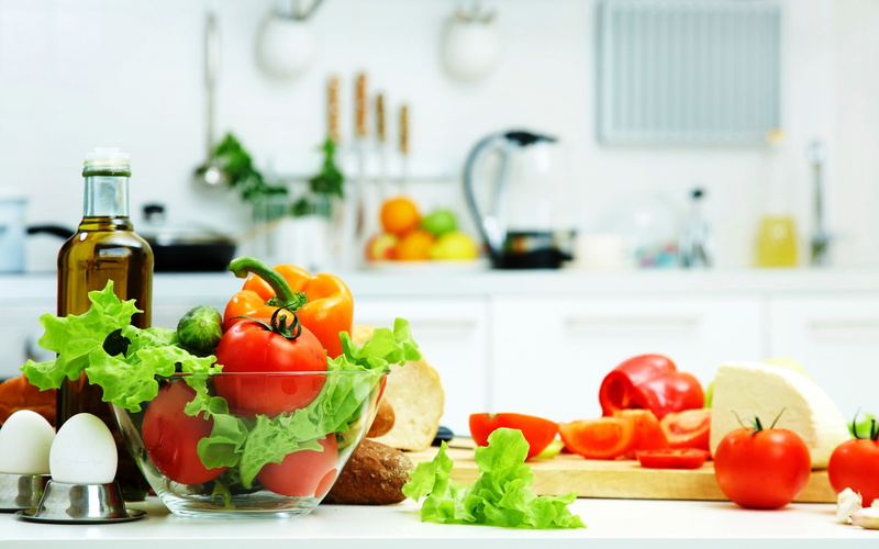 vegetables, cheese, bread, oil, food, leaves, eggs, kitchen, cucumbers, 2K, tomatoes