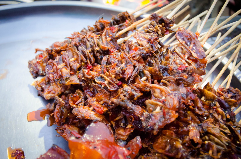 meat, high angle view, healthy eating, wellbeing, barbecue, freshness, grilled, 4K, dinner, no people, indoors, food, animal themes, thai, crisp, street food