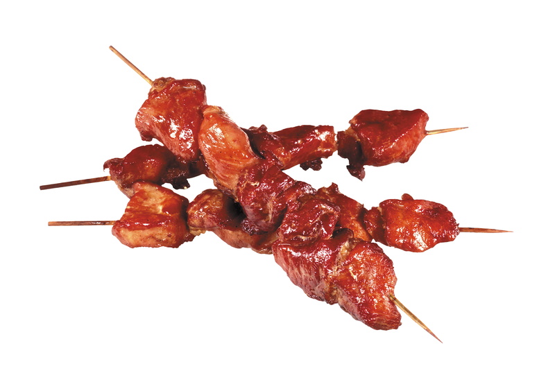 meal, fried, wellbeing, gourmet, heat - Temperature, cut out, sticks, indoors, 4K, close-up, pork, three, meat, food and drink, brown, isolated, white background