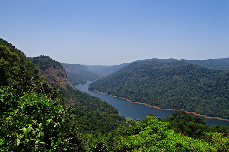 non-urban scene, tree, valley, day, green Color, Valley, water, River, Western Ghats, karnataka, scenics - nature, lake, blue, india, idyllic, outdoors