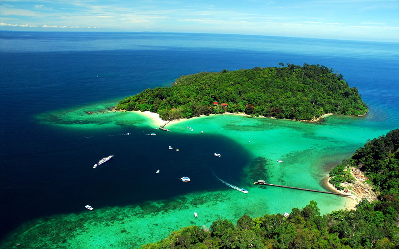 island, park, horizon over water, nature, tranquil scene, desktop, bing, turquoise colored, plant, sakaran, tree, no people, water, high angle view, marine
