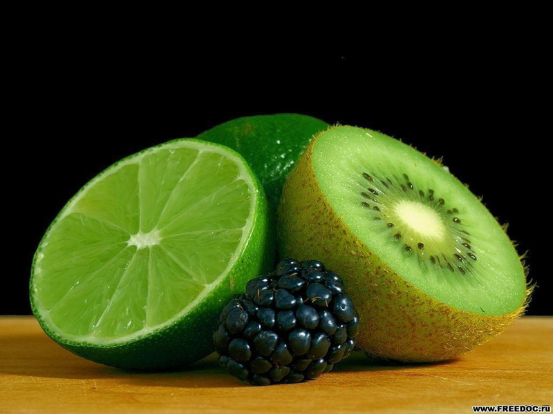 fruits, sliced, kiwi, limes, 2K, android