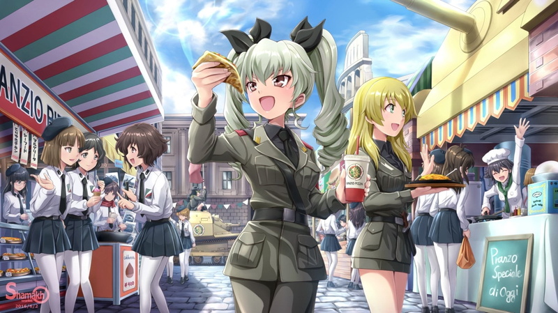 Carpaccio (Girls und Panzer), lifestyles, built structure, representation, creativity, 1080P, Long Hair, arts culture and entertainment, Anime, Skirt