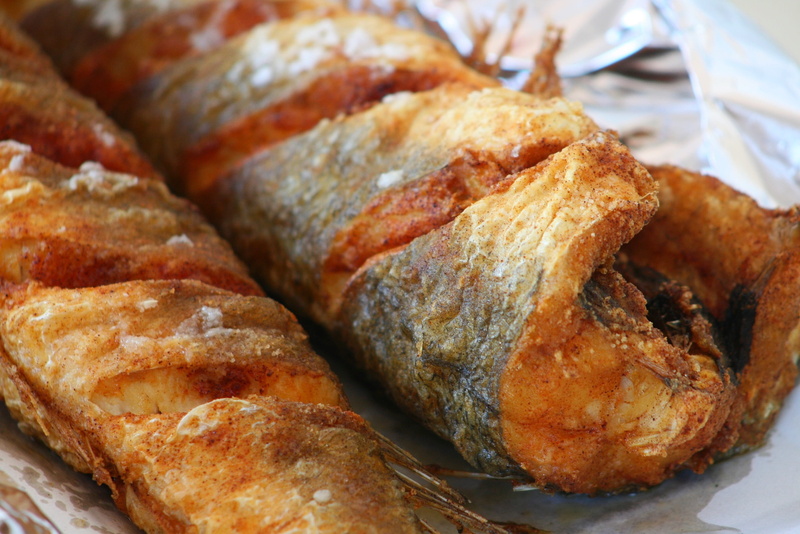hake, indoors, close-up, deep fried, white, white surface, still life, dish, baked, food and drink, fried fish, freshness, focus on foreground, snack, unhealthy eating