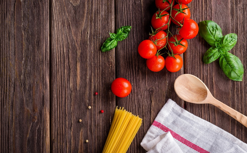 herb, healthy eating, Food, still life, gastronomy, Spoon, italian, ingredients, vegetarian food, cook, 5K, high angle view, ingredient, no people, spice