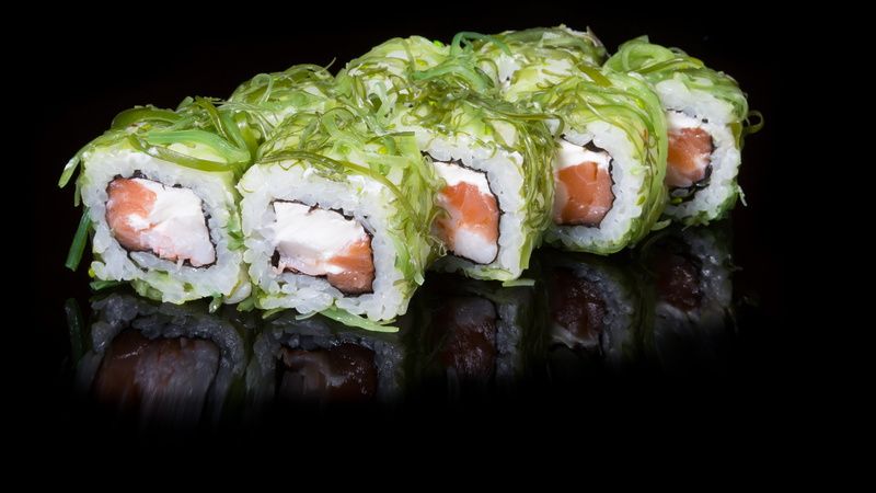 meal, rice, fish, indoors, japan, black background, power, plate, food and drink, still life, background, wasabi, asia, asian, ready-to-eat, wellbeing