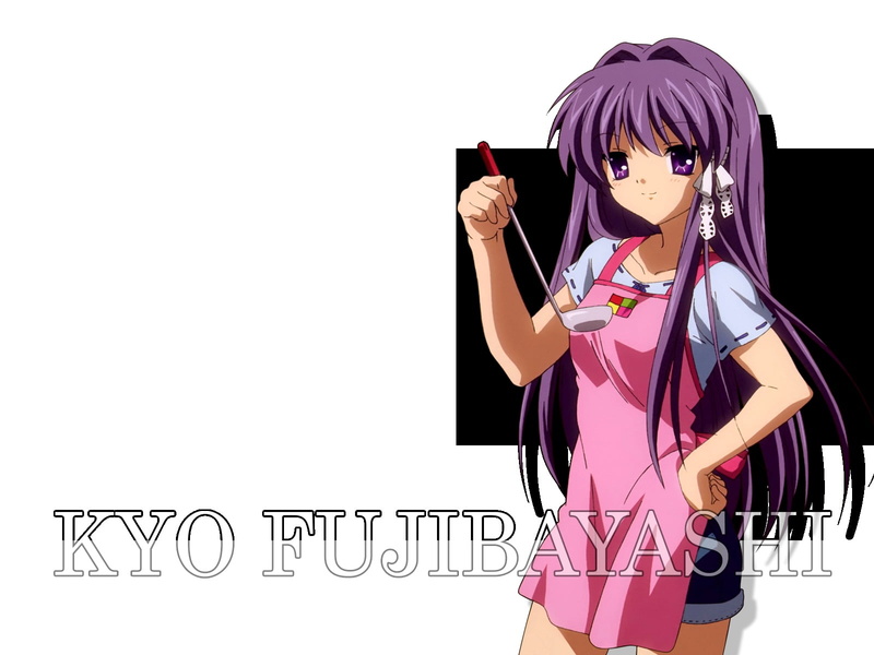 fashion, clannad, holding, smile, ladle, adult, apron, dress, females, 720P, indoors, copy space, one person, clothing, front view, beautiful woman, hairstyle