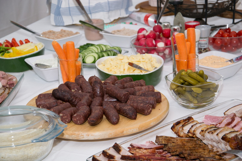 table, hearty, cold roast, glass, fruit, ready-to-eat, gourmet, food, buffet, eat, meat, food and drink, cold buffet, plate, 4K, pork, blood sausage, wellbeing