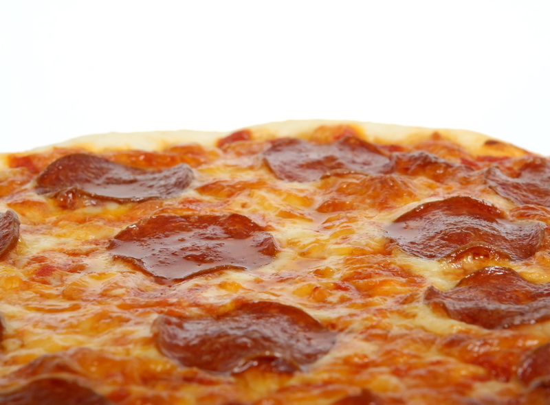 ready-to-eat, herbs, white background, good, italian, grilled, close-up, fresh, indulgence, macro, breakfast, pepperoni pizza, natural, copy space, american
