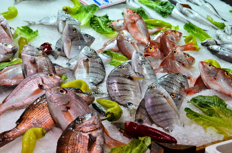 fishes, retail, food and drink, meat, freshness, vertebrate, healthy eating, edible, seafood, for sale, no people, still life, food, full frame, 4K, raw food