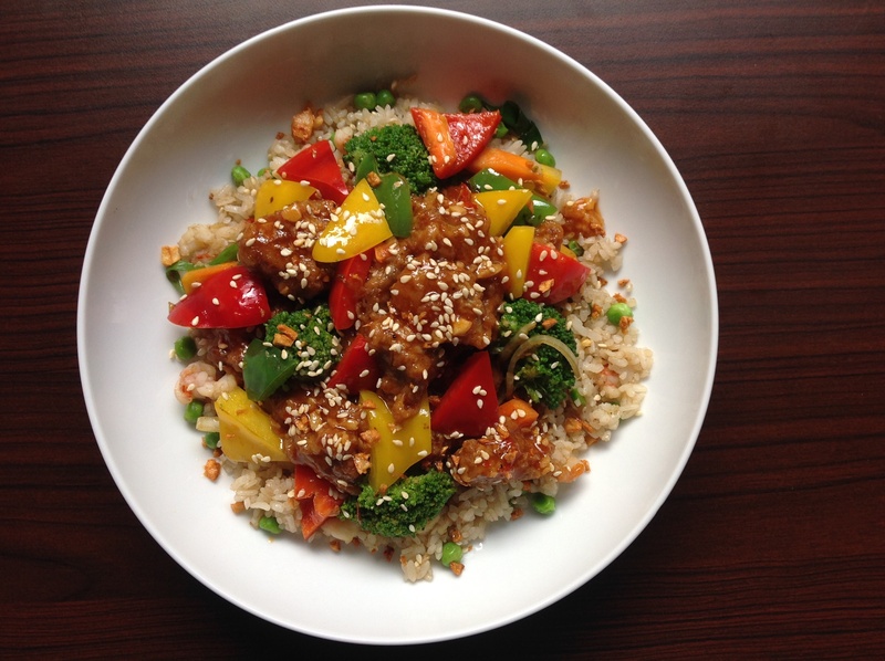 directly above, nutrition, pepper, close-up, green, vegetable, chopped, wellbeing, sesame, cooked, healthy eating, fried rice, wood - material, yellow