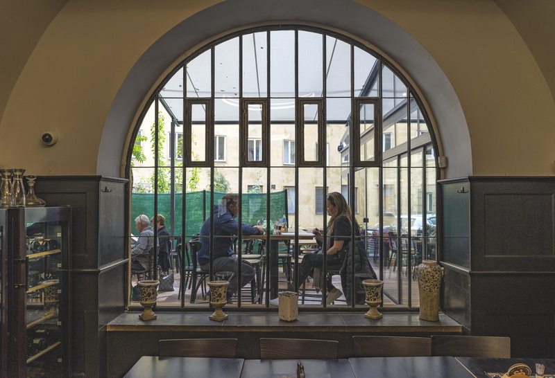 european, architecture, real people, seat, czech, cafe, prague, czechia, leisure activity, 5K, day, men, talk, meeting, diner, window, autumn, full length