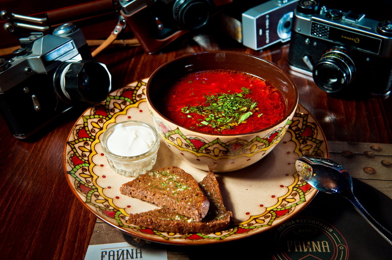 1080P, technology, spoon, soup, borscht, food, camera, bread