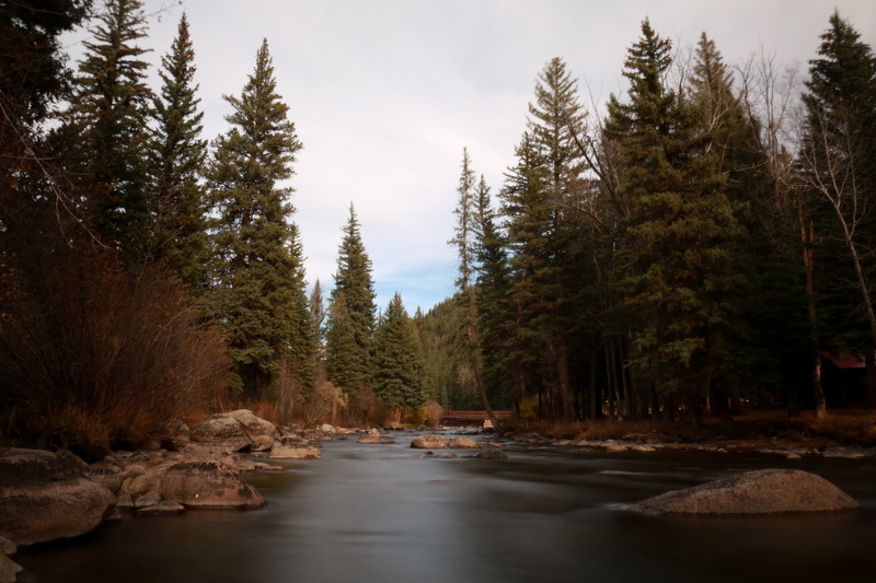 colorado, non-urban scene, sky, idyllic, trout, forest, autumn, pine, mountains, scenics - nature, beauty in nature, plant, transportation, day, mountain