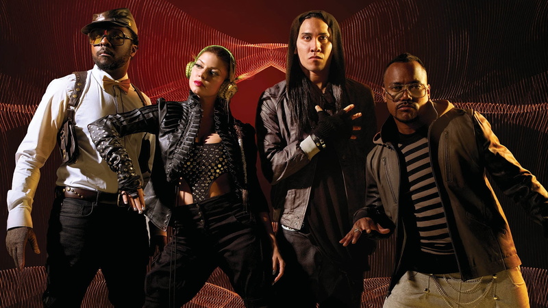 the black eyed peas, portrait, men, smiling, young women, indoors, males, image, clothes, togetherness, emotion, de, ap, people, nightlife, young adult