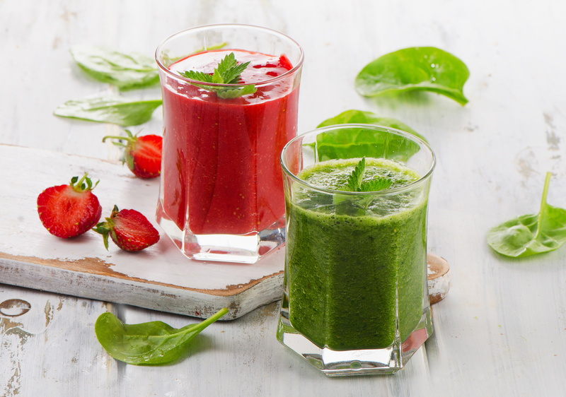spinach, strawberry, 4K, juice, vegetables, berry, fresh