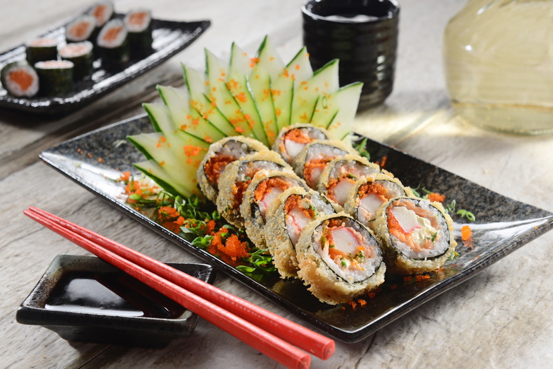 cucumber, decoration, sashimi, rolls, focus on foreground, prepared Fish, vegetable, vegetables, refreshment, no people, cooking, east Asian Culture, restaurant