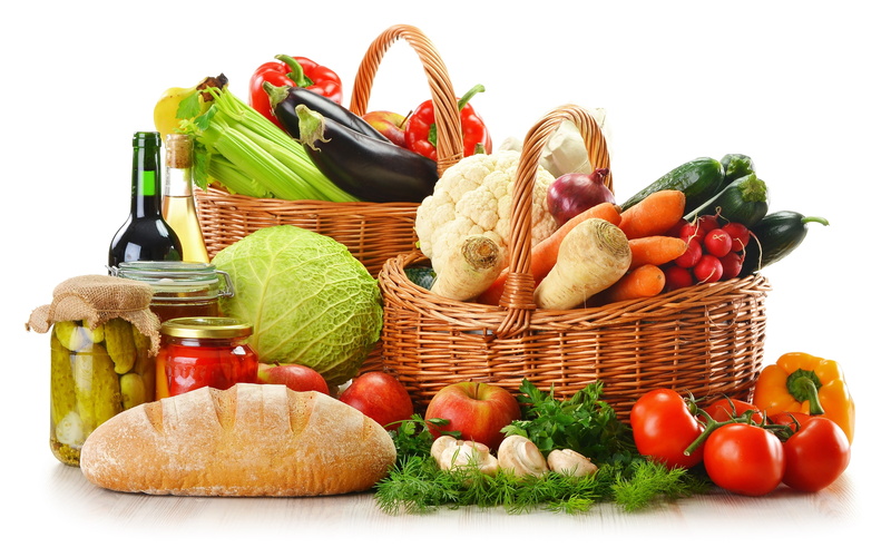 food box, vegetables, veggies, healthy, wine, 2K, foods, bread