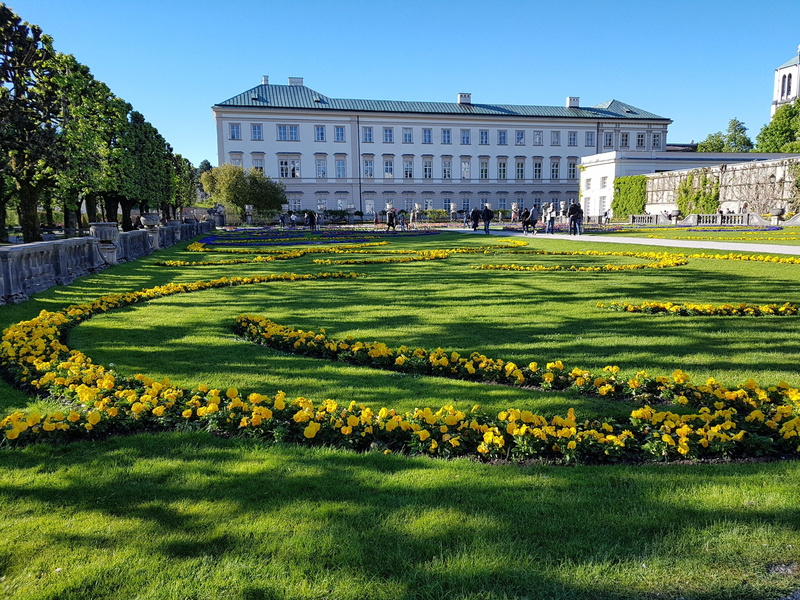 travel, austria, secluded, flowerbed, healing, grass, no people, built structure, mirabell, landscape, nature, salzburg, day, growth, building, sunlight