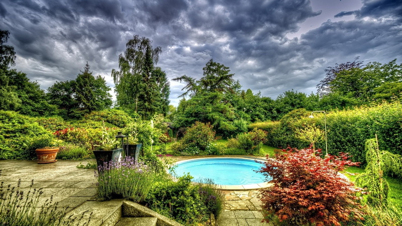1080P, europe, idyllic, flowers, plot, park, beauty in nature, stone, building, flower, old, forest, trees, rural, land, landscape, scenics - nature, travel