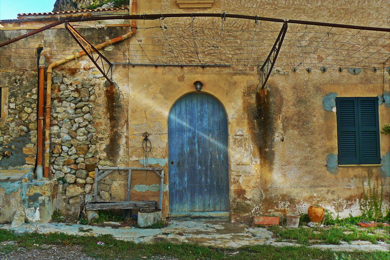 nature, outdoors, no people, wall, south, day, entrance, mediterranean, house, home, old, Door, arch, stone wall, abandoned, Holiday, atmosphere, rural