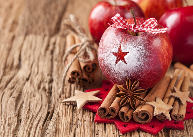christmas ornament, star shape, shape, red, anise, holidays, winter, healthy eating, cinnamon, wood - material, food and drink, spice, ribbon, holiday