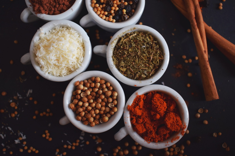 no people, cardamom, bowl, freshness, flat, black, spices, food and drink, surface, directly above, dine, photography, vegetable, closeup, eat, mugs, table