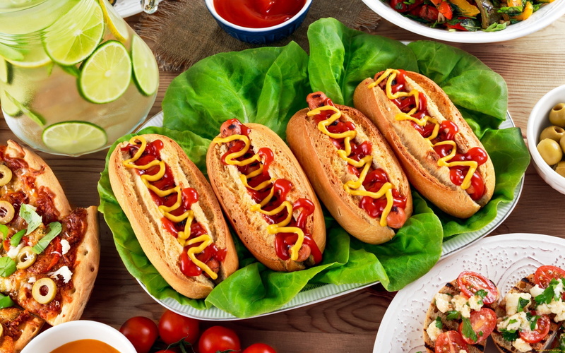 hot dogs, food, 2K