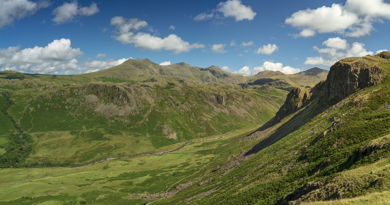 panoramic, tranquility, tranquil scene, plant, scenics - nature, landscape, sky, cloud - sky, england, mountains, beauty in nature, valley, travel destinations