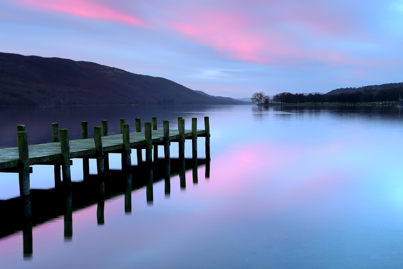 tranquil Scene, colour, dock, photography, scenics, Lake District, jetty, Dawn, nature, sunrise, lakes, outdoors, landscape, waterscape, water, lake, 2K