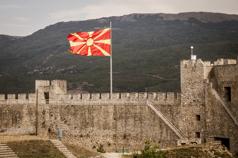5K, ohrid, fortress, built structure, nature, building exterior, day, the past, plant, flag, outdoors, travel destinations, independence, sky, no people