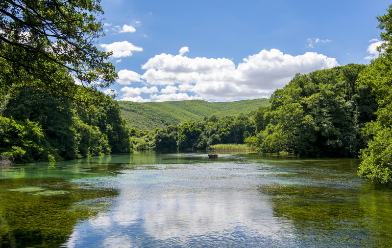 growth, macedonia (fyrom), 5K, waterfront, day, monastry saint naum, st naum, plant, no people, boat, blue, serenity, tree, scenics - nature, green color