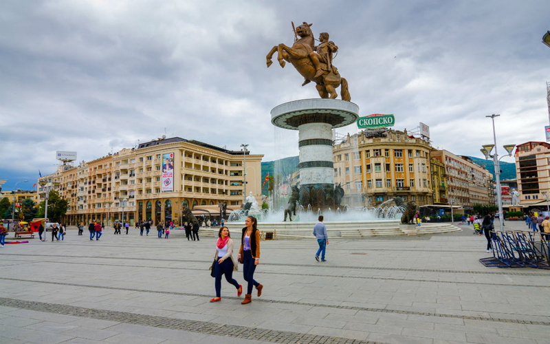 republic, square, centarot, macedonia, skopje, 1080P