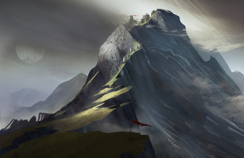 fantasy art, mountain pass, fantasy, mountain, pass, art, 1080P