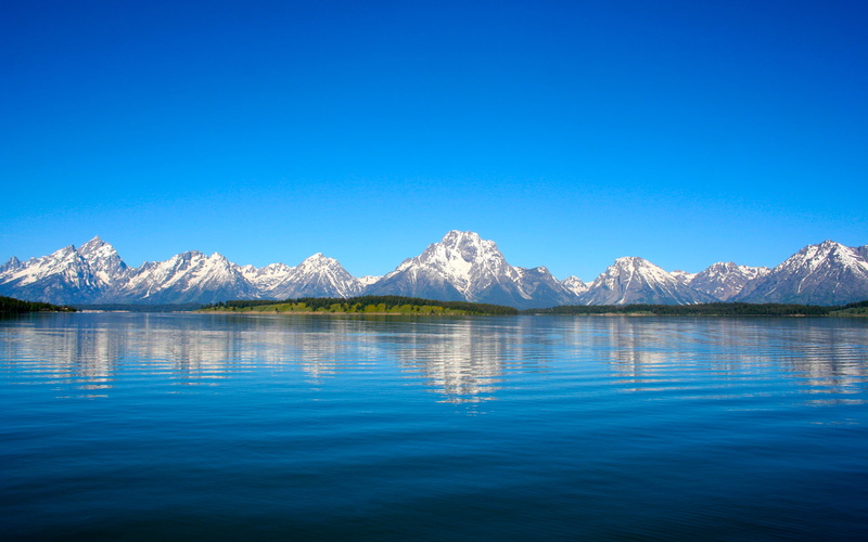 nature, clear sky, landscape, water, 1080P, snow, mountain pass, lake