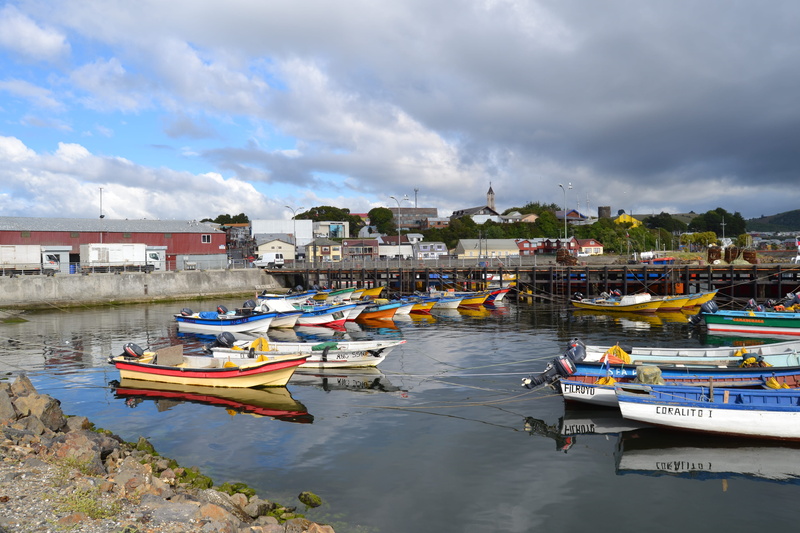 water, sea, harbor, passenger craft, outdoors, no people, built structure, 4K, ancud, travel, day, fishing boat, anchored, sky, nautical vessel, moored